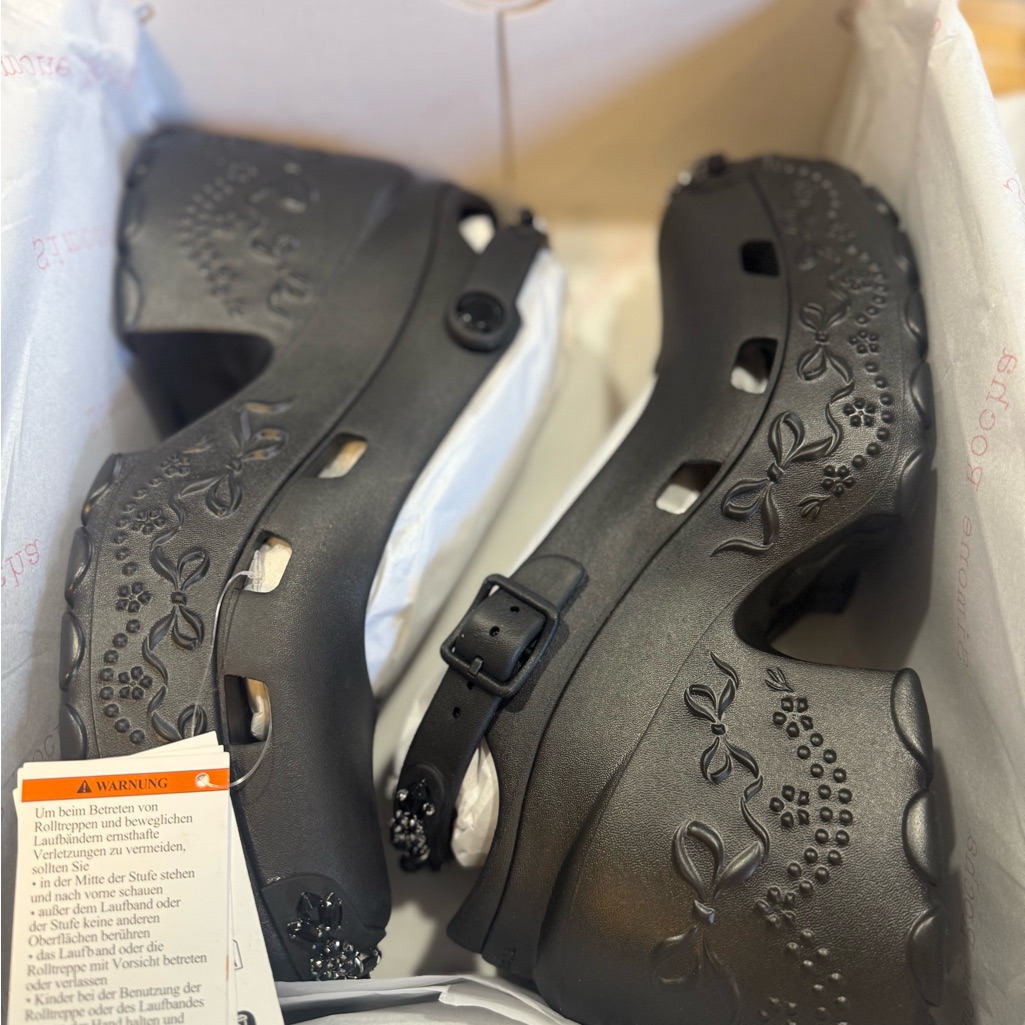 Simone Rocha X Crocs Black Ballerina Platform Clogs